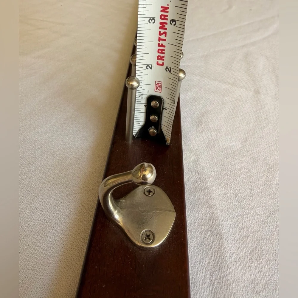 VTG Wood and Metal Wall Hook/Tie Rack, would also be cute as a jewelry holder
